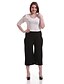 cheap Women&#039;s Pants-Women&#039;s Mid Rise Inelastic Wide Leg Jeans Pants Solid Polyester Spring