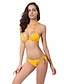 billiga Bikinis och badkläder-Dam Solid Bikini Halterneck Badkläder Baddräkt Baddräkter - Enfärgad Mörkrosa Gul Fuchsia Blå Orange