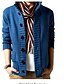 abordables Hauts de Homme-Homme Manches Longues Cardigan - Couleur Pleine