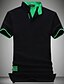 abordables polo clásico-Hombre POLO Camiseta de golf Color sólido Cuello Escote Chino Blanco Negro Verde Manga Corta Talla Grande Diario Fin de semana Delgado Tops Algodón Activo / Verano / Verano