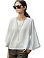 cheap Women&#039;s Blouses &amp; Shirts-Women&#039;s Simple Cotton Shirt - Solid Colored Ruched / Fall