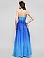 cheap Prom Dresses-Sheath / Column Strapless Floor Length Chiffon Prom / Formal Evening Dress with Criss Cross by TS Couture® / Color Gradient