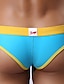 cheap Men&#039;s Briefs Underwear-Men&#039;s Nylon Color Block Red Green Blue