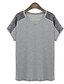 economico T-Shirt da donna-T-shirt Da donna Casual Taglie forti Estate,Collage Rotonda Poliestere Manica corta Sottile