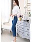abordables Blusas y camisas de talla grande-Mujer Camisa Color sólido Cuello Camisero Blanco Talla Grande Trabajo Cortado Ropa / Manga Larga