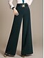 זול מכנסיים לנשים-מכנסיים Business מיקרו-גמיש משוחרר גיזרה גבוהה אחיד וינטאג&#039; נשים