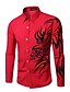 cheap Men&#039;s Shirts-Men&#039;s Cotton Shirt Print Black L / Long Sleeve
