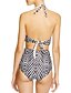 cheap Women&#039;s Swimwear &amp; Bikinis-Women&#039;s Floral / Boho Halter Neck Monokini - Striped / Wireless / Padded Bras