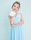 cheap Junior Bridesmaid Dresses-Sheath / Column Floor Length V Neck Chiffon Junior Bridesmaid Dresses&amp;Gowns With Criss Cross Blue Kids Wedding Guest Dress 4-16 Year