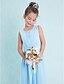 olcso Kislány koszorúslányruhák-Szűk szabású Kanálnyak Földig érő Sifon Junior koszorúslány ruha val vel Cakkos