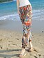 Недорогие Женские брюки-Жен. Джинсы Брюки Богемный Пляж Слабоэластичная С принтом Оранжевый