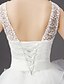preiswerte Der Hochzeitsladen-A-Linie Brautjungfernkleid U-Ausschnitt Ärmellos Knie-Länge Organza mit Schleife(n) 2022