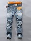 cheap Men&#039;s Pants-Men&#039;s Casual Plus Size Daily Weekend Jeans Pants - Solid Colored Cotton Dark Blue Light Blue 28 / 29 / 30