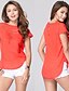 olcso Női pólók-Casual/hétköznapi Nagy méretek Egyszerű Kerek-Női Póló,Egyszínű Nyári Rövid ujjú Akril Poliészter Nejlon Vékony