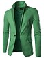 cheap Men&#039;s Trench Coat-Men&#039;s Spring Fall Blazer Daily Work Regular Solid Colored Long Sleeve White / Black / Green M / L / XL