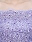 זול שמלות קוקטייל-גזרת A See Through מסיבת קוקטייל נשף רקודים שמלה בטו צוואר שרוולים קצרים באורך הקרסול טול עם קפלים 2020
