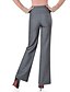 cheap Women&#039;s Pants-Women&#039;s Plus Size Linen Straight Wide Leg Jeans Pants - Solid Colored Black Gray