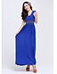 cheap Plus Size Dresses-Women&#039;s Loose Sleeveless Solid Colored Summer V Neck Plus Size Beach Red Blue / Maxi