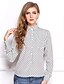 cheap Women&#039;s Blouses &amp; Shirts-Women&#039;s Polka Dot Mesh Shirt Casual Street chic Work Shirt Collar White / Black