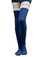 cheap Socks &amp; Tights-Women&#039;s Cotton Warm Stockings - Patchwork Wine Navy Blue White One-Size