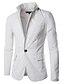 cheap Men&#039;s Trench Coat-Men&#039;s Spring Fall Blazer Daily Work Regular Solid Colored Long Sleeve White / Black / Green M / L / XL