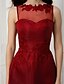 cheap Special Occasion Dresses-A-Line Plus Size Dress Holiday Knee Length Sleeveless Illusion Neck Organza with Buttons Appliques 2022