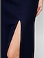 Χαμηλού Κόστους Φορέματα ειδικών περιστάσεων-Ίσια Γραμμή Με Κόσμημα Μακρύ Σιφόν Φόρεμα με Με Άνοιγμα Μπροστά / Πλισέ με TS Couture®