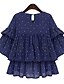 cheap Women&#039;s Blouses &amp; Shirts-Women&#039;s Polka Dot Blue Blouse,Round Neck Short Sleeve