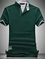 cheap Classic Polo-Men&#039;s Collar Polo Shirt Golf Shirt Solid Colored Collar Stand Collar White Black Green Short Sleeve Plus Size Daily Weekend Slim Tops Cotton Active / Summer / Summer