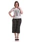 cheap Women&#039;s Pants-Women&#039;s Striped Black Wide Leg Pants,Casual / Day