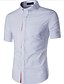 economico Camicie da uomo-Per uomo Con stampe Camicia - Cotone Casual Vino / Bianco / Nero / Blu scuro / Azzurro chiaro / Manica corta