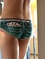 cheap Men&#039;s Briefs Underwear-Men&#039;s Cotton Print Brown Green Blue