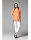 cheap Women&#039;s Tops-ZigZag® Women&#039;s Shirt Collar 1/2 Length Sleeve Shirt &amp; Blouse Orange - 11171