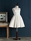 cheap Flower Girl Dresses-A-Line Short / Mini Flower Girl Dress - Lace Sleeveless Jewel Neck with Bow(s) / Sash / Ribbon by