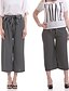 זול מכנסיים לנשים-דק - קשיח - רגל רחבה - מכנסי נשים(פוליאסטר)