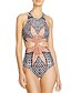 economico Bikini e costumi da bagno-Per donna All&#039;americana Florale / Boho Monokini A strisce / Senza bretelline / Imbottito
