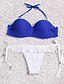 cheap Women&#039;s Swimwear &amp; Bikinis-Women&#039;s Solid Boho Bikini Swimsuit Solid Colored Halter Neck Swimwear Bathing Suits Blue Pink