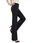 billige Bukser til kvinner-Women&#039;s Plus Size Linen Straight Wide Leg Jeans Pants - Solid Colored Black Gray