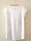 cheap Women&#039;s T-shirts-BLE Women&#039;s Round Neck 3D T-shirt, Cotton Blends Short Sleeve