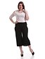 baratos Calças de mulher-Mulheres Clássico Tamanhos Grandes Delgado Perna larga / Jeans Calças - Sólido