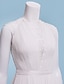 olcso Menyasszonyi ruhák-Szűk szabású Ékszer Seprő uszály Sifon Made-to-measure esküvői ruhák val vel Csokor / Cakkos / Csipke által LAN TING BRIDE® / Átlátszó