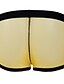 cheap Men&#039;s Briefs Underwear-Men&#039;s Boxer Briefs Color Block Mid Waist White Black Yellow S M L