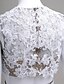 Χαμηλού Κόστους Κοκτέιλ Φορέματα-Ντε Πιες Ντε πιες Φόρεμα Καλωσόρισμα Κοκτέιλ Πάρτι Κοντό / Μίνι Αμάνικο Λαιμός ψευδαίσθησης Δαντέλα πάνω από τούλι με Χάντρες 2024
