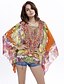 cheap Women&#039;s Blouses &amp; Shirts-Women&#039;s Flare Sleeve Plus Size Batwing Sleeve Floral Print Chiffon Blouse