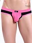 cheap Men&#039;s Briefs Underwear-Men&#039;s Polyester / Nylon / Spandex Color Block Beige Pink Light Blue
