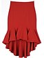 cheap Women&#039;s Skirts-Women&#039;s Ruffle Solid Red/Black Skirts,Vintage/Party Above Knee