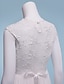 billiga Brudklänningar-Åtsmitande Prydd med juveler Svepsläp Chiffong Bröllopsklänningar tillverkade med Rosett / Draperad / Spets av LAN TING BRIDE® / Genomskinliga