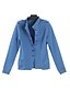 preiswerte Blazer für Damen-Damen Frühling Jacke Lässig / Alltäglich Retro Street Schick Ständer Standard Solide Schwarz / Grün / Blau