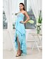 cheap Evening Dresses-Sheath / Column Open Back Cocktail Party Dress Sweetheart Neckline Sleeveless Asymmetrical Chiffon with Beading Side Draping 2020