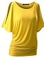 billiga T-shirts för damer-Dam Enfärgad Utklippt T-shirt - Bomull Streetchic Utekväll Vin / Vit / Svart / Purpur / Gul / Röd / Rosa / Grön